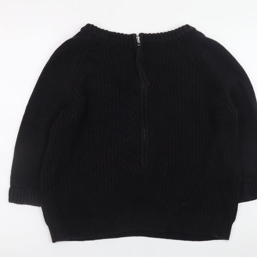 Next Women's Black Chunky-Knit Pullover Jumper Size 12