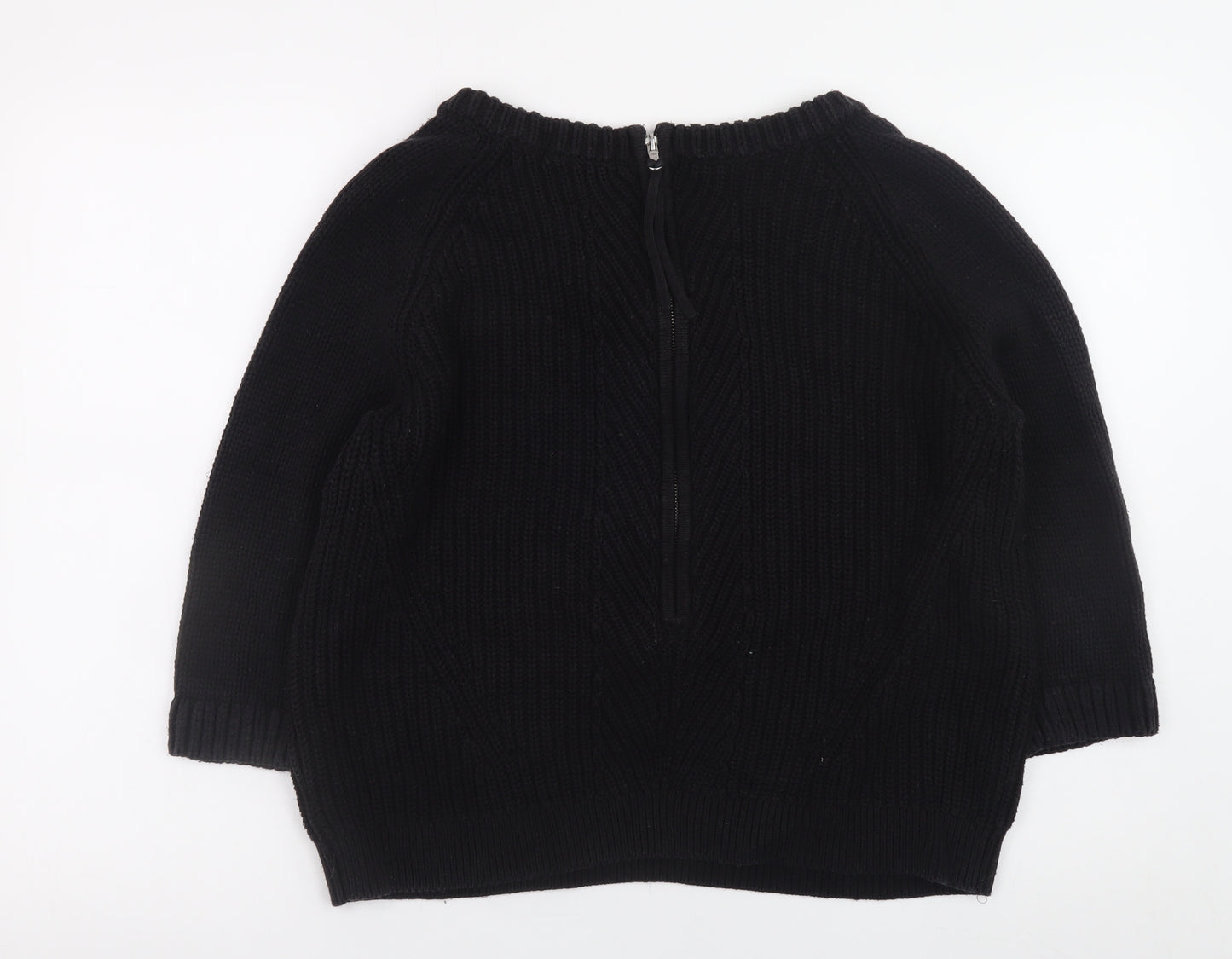 Next Women's Black Chunky-Knit Pullover Jumper Size 12
