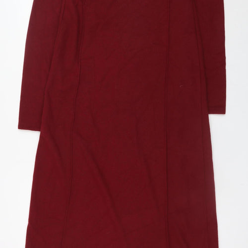 Marks and Spencer Women Red Tall Size 10 Shift Midi Dress