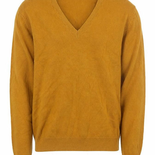 United Colors of Benetton Men’s Brown Wool V-Neck Jumper L