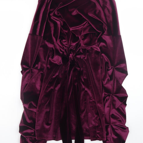 PrettyLittleThing Women's Purple Velvet Bodycon Dress Size 14