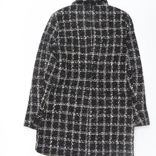 Abercrombie & Fitch Womens Black Tweed Check Blazer XS Petite