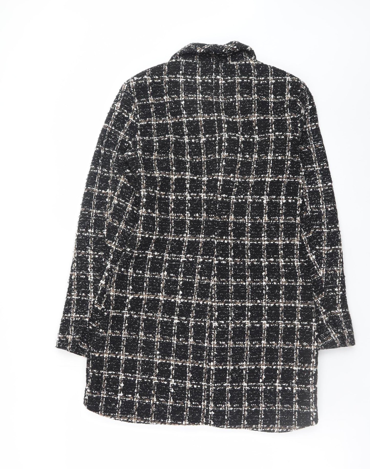 Abercrombie & Fitch Womens Black Tweed Check Blazer XS Petite