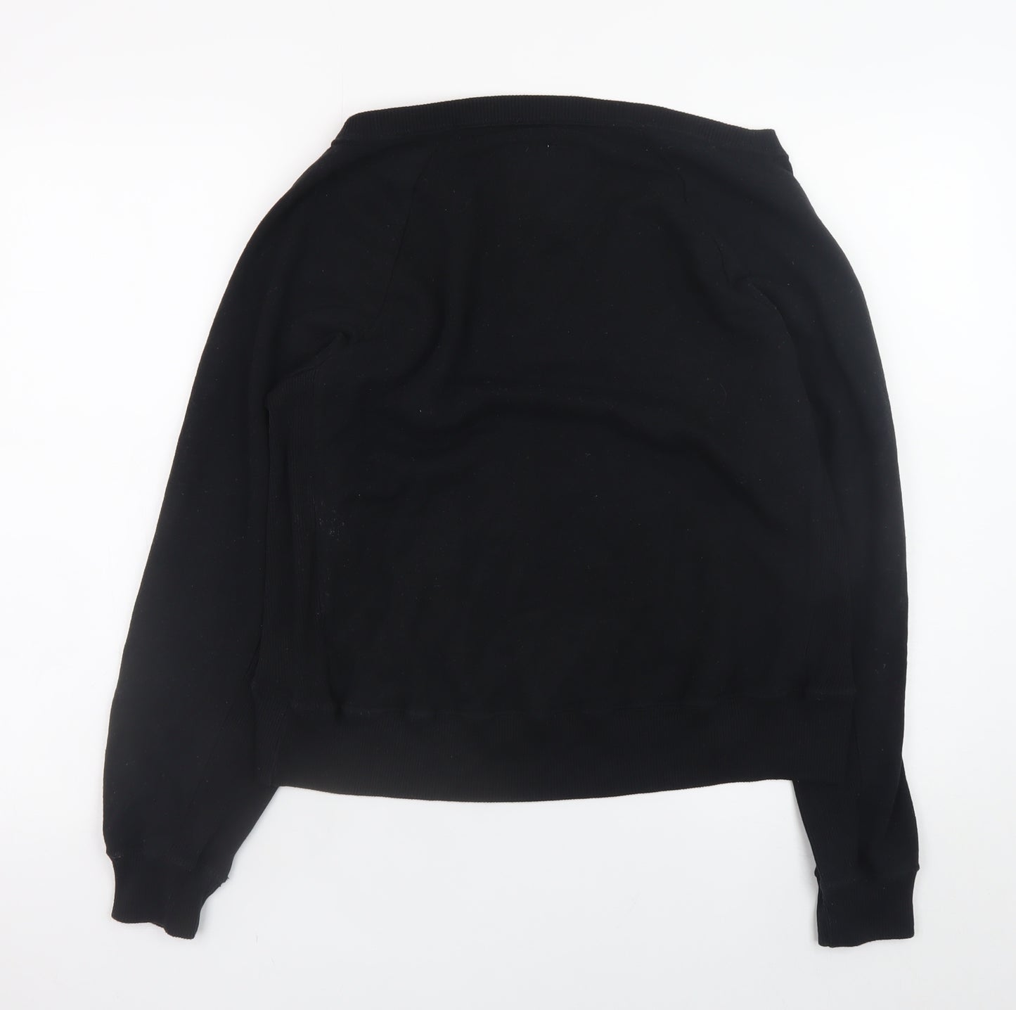 Hollister Women Black Small Pullover Sweatshirt Embroidered Logo