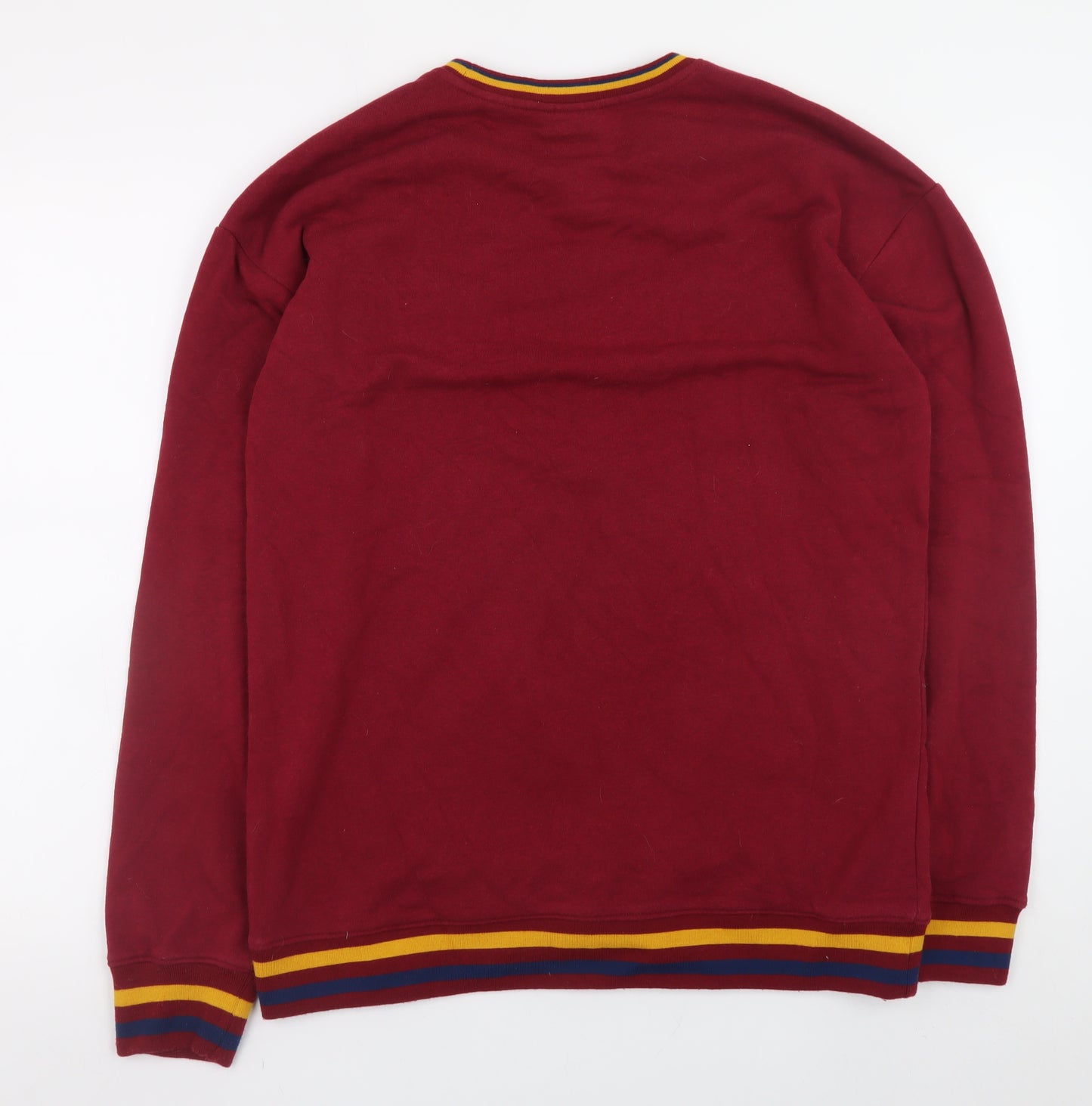 Harry Potter Men's Red Hogwarts Embroidered Sweatshirt Size S