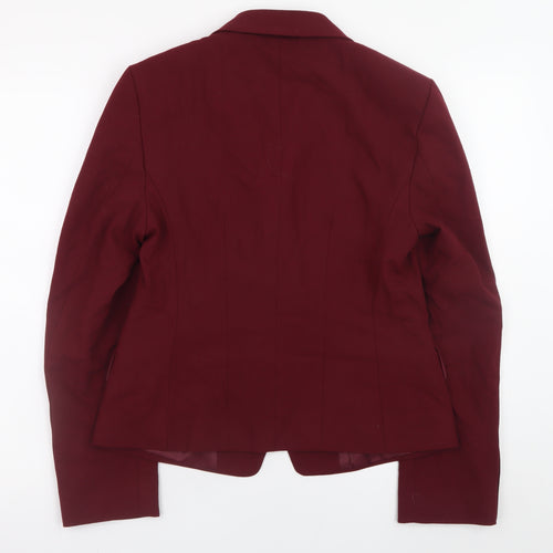 Marks and Spencer Womens Red Blazer Jacket Size 10 Classic Formal Workwear
