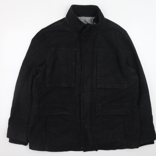 Marks and Spencer Men’s Black Wool Blend 2XL Overcoat Jacket