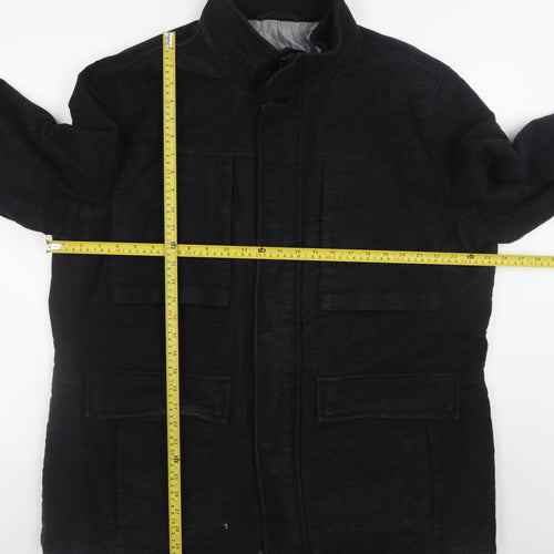 Marks and Spencer Men’s Black Wool Blend 2XL Overcoat Jacket