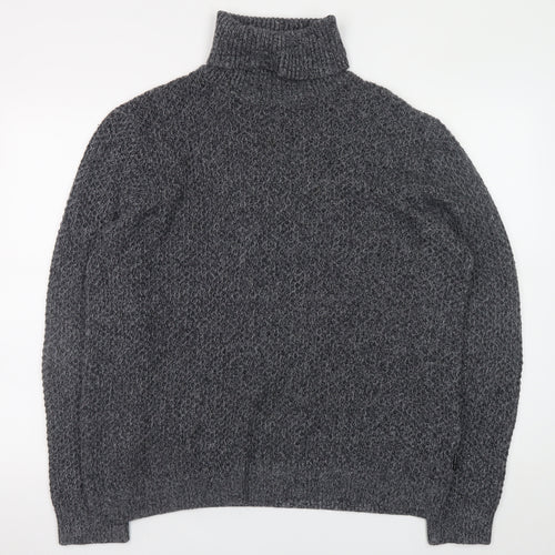 Ted Baker Men's Grey XXL Roll Neck Wool Jumper