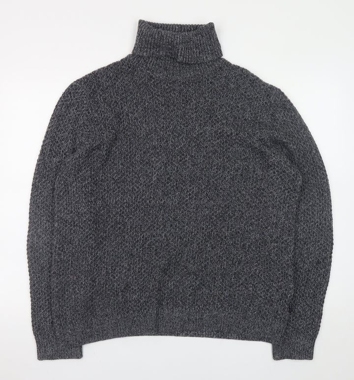 Ted Baker Men's Grey XXL Roll Neck Wool Jumper