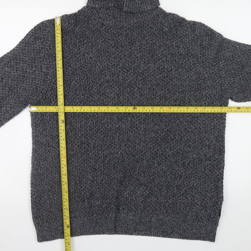 Ted Baker Men's Grey XXL Roll Neck Wool Jumper