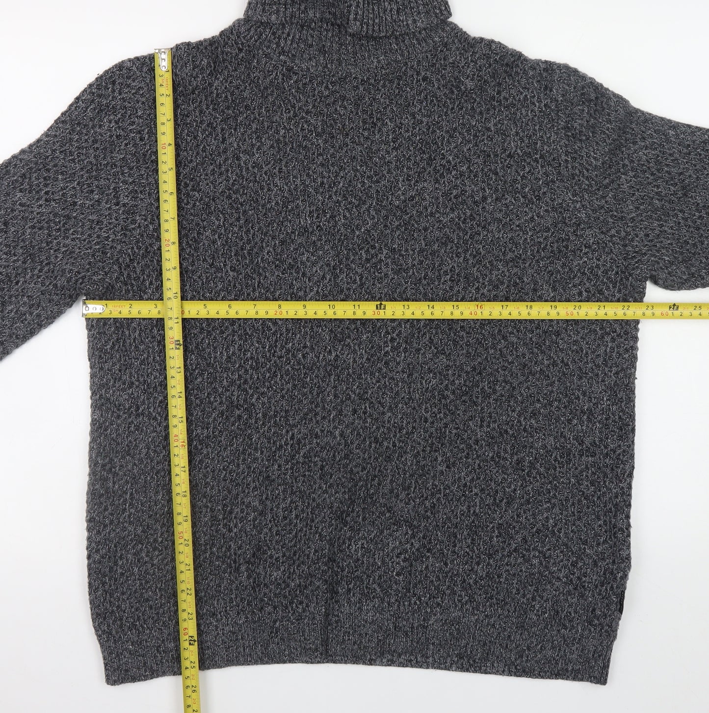 Ted Baker Men's Grey XXL Roll Neck Wool Jumper