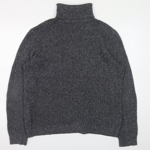 Ted Baker Men's Grey XXL Roll Neck Wool Jumper
