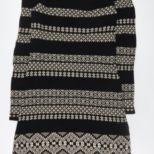 Monsoon Women’s Black Fair Isle Knit Shift Dress Size S