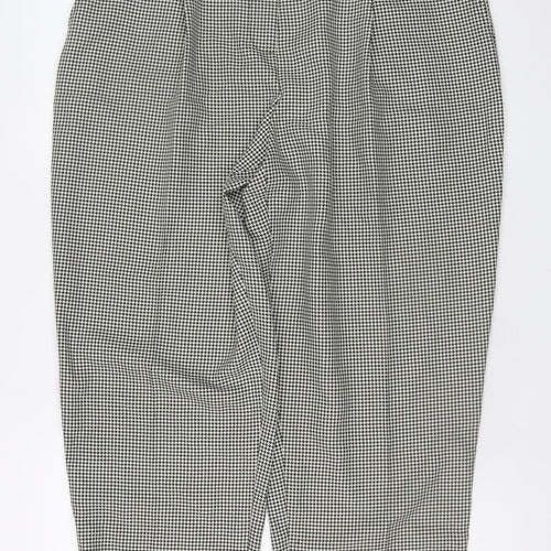 George Women's Black & White Check Trousers Size 16 Classic Fit