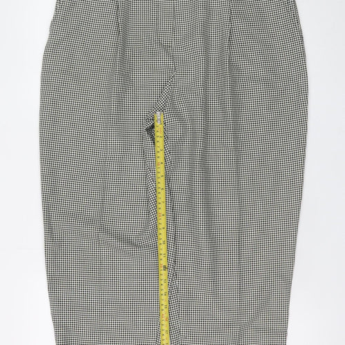 George Women's Black & White Check Trousers Size 16 Classic Fit