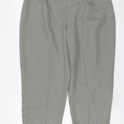 George Women's Black & White Check Trousers Size 16 Classic Fit