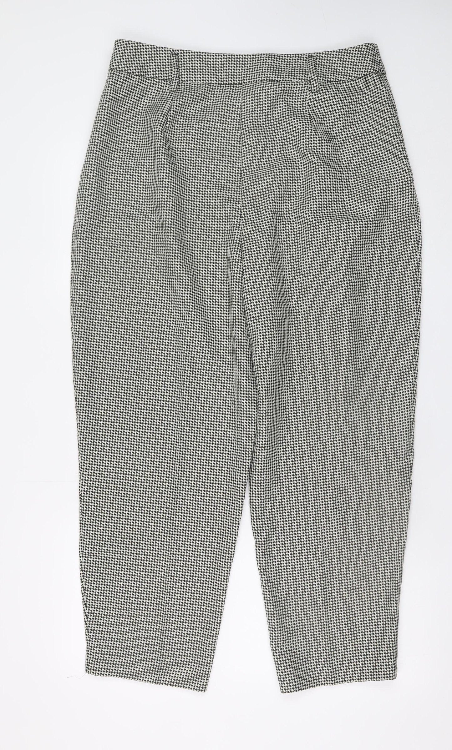 George Women's Black & White Check Trousers Size 16 Classic Fit