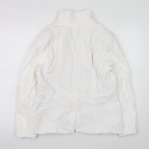 Joe Browns Womens White Cotton Blazer Jacket Size 16 Regular