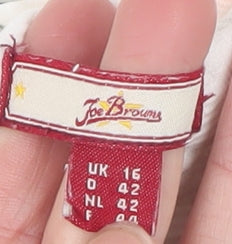 Joe Browns Womens White Cotton Blazer Jacket Size 16 Regular