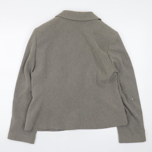 Precis Petite Women’s Grey Buttoned Blazer Jacket Size 14