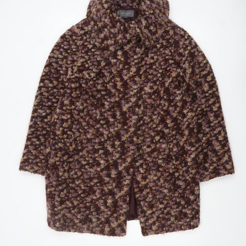 Marks and Spencer Per Una Women’s Brown Size 14 Wool Blend Overcoat