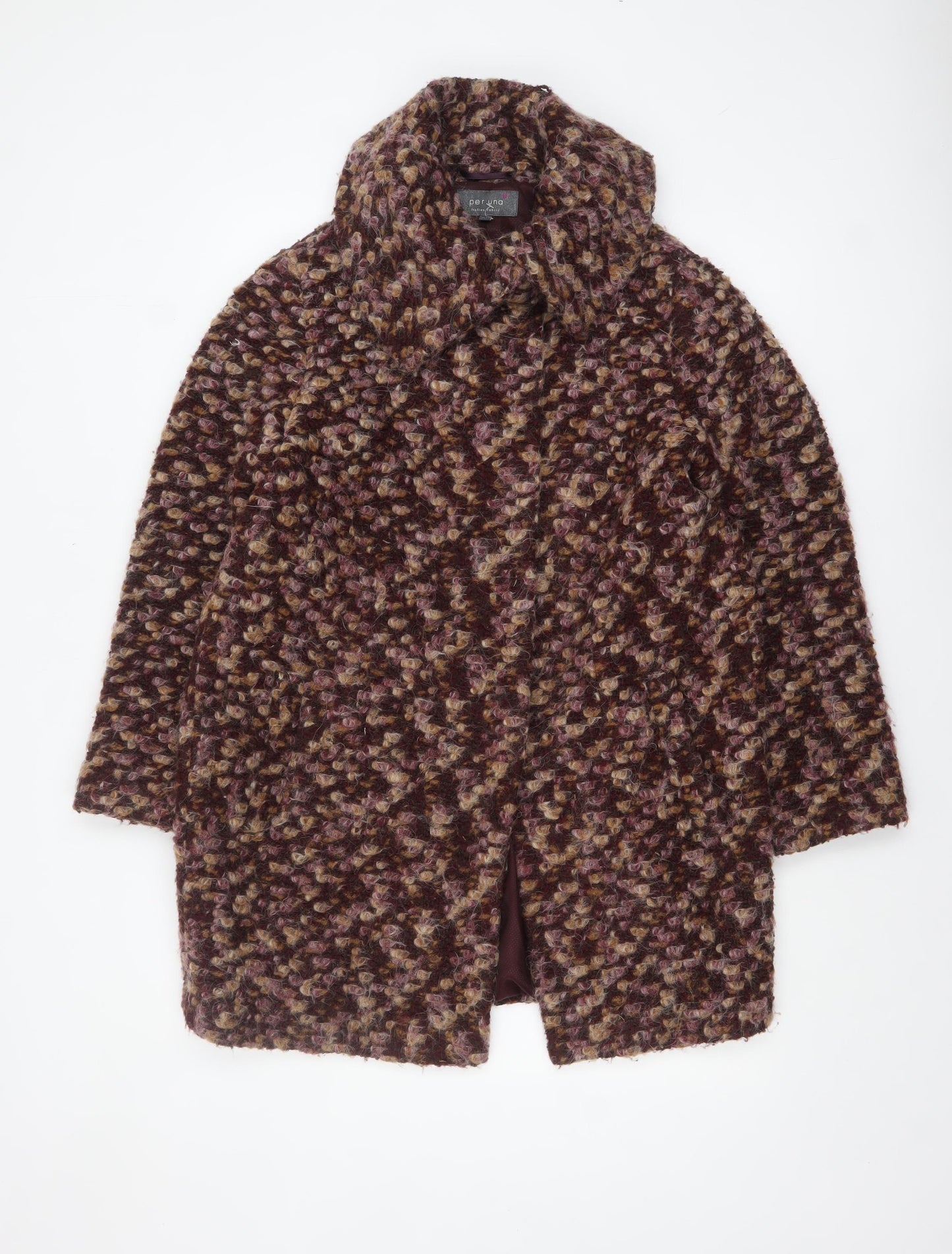 Marks and Spencer Per Una Women’s Brown Size 14 Wool Blend Overcoat
