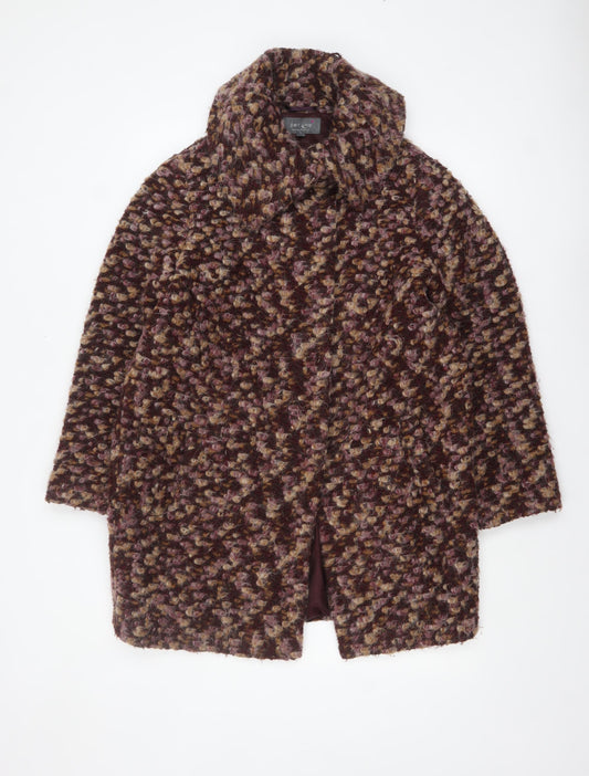 Marks and Spencer Per Una Women’s Brown Size 14 Wool Blend Overcoat