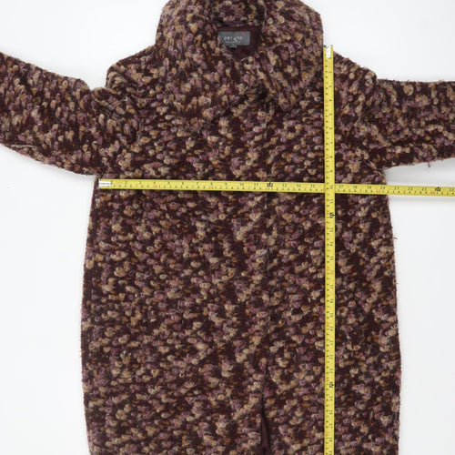 Marks and Spencer Per Una Women’s Brown Size 14 Wool Blend Overcoat
