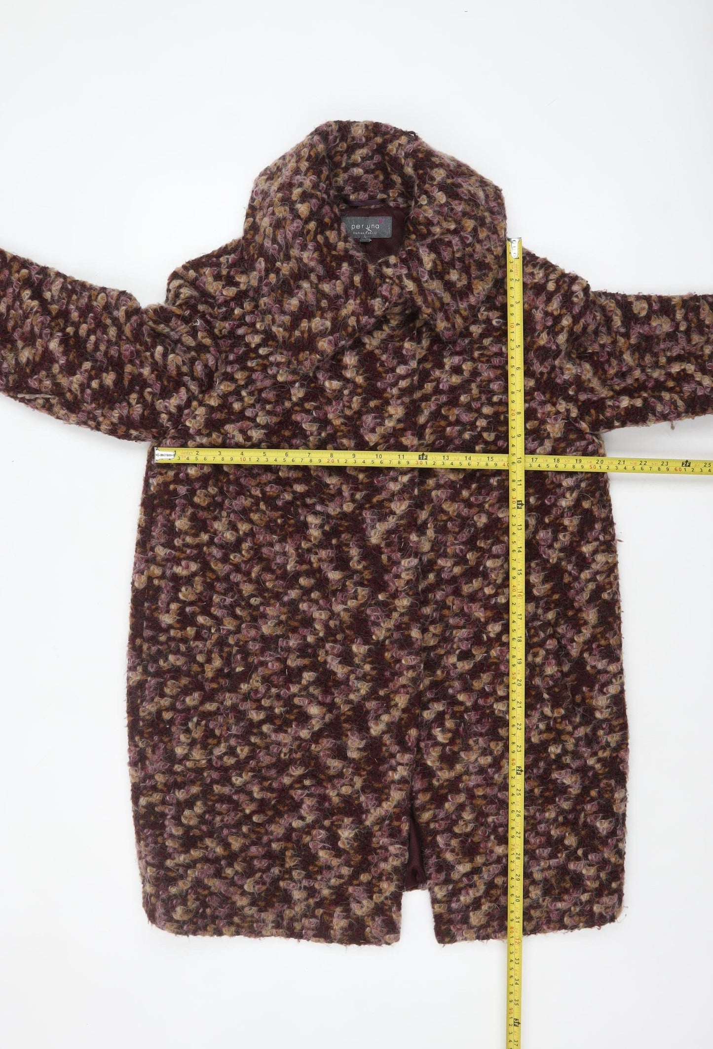 Marks and Spencer Per Una Women’s Brown Size 14 Wool Blend Overcoat