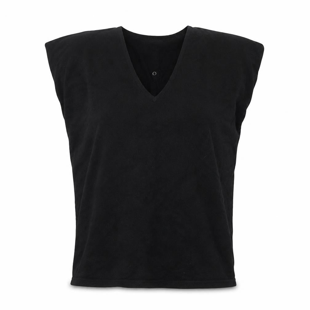 Odemai Womens Black Sleeveless V-Neck Button Cardigan XS