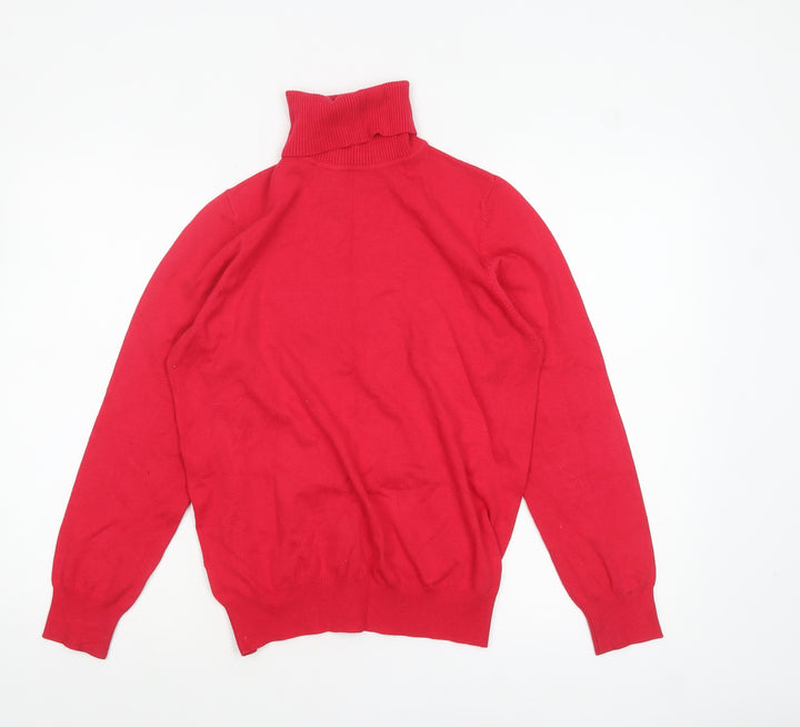 Papaya Women Red Roll Neck Long Sleeve Jumper Size 16