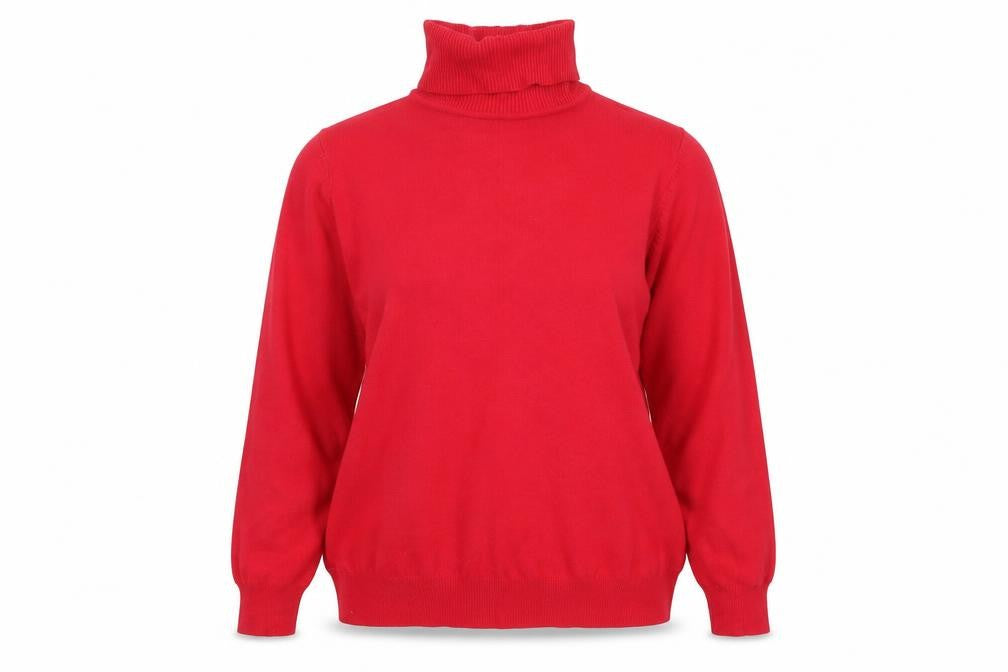 Papaya Women Red Roll Neck Long Sleeve Jumper Size 16