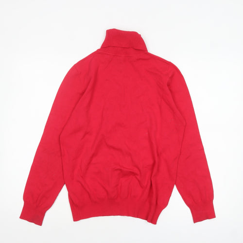 Papaya Women Red Roll Neck Long Sleeve Jumper Size 16