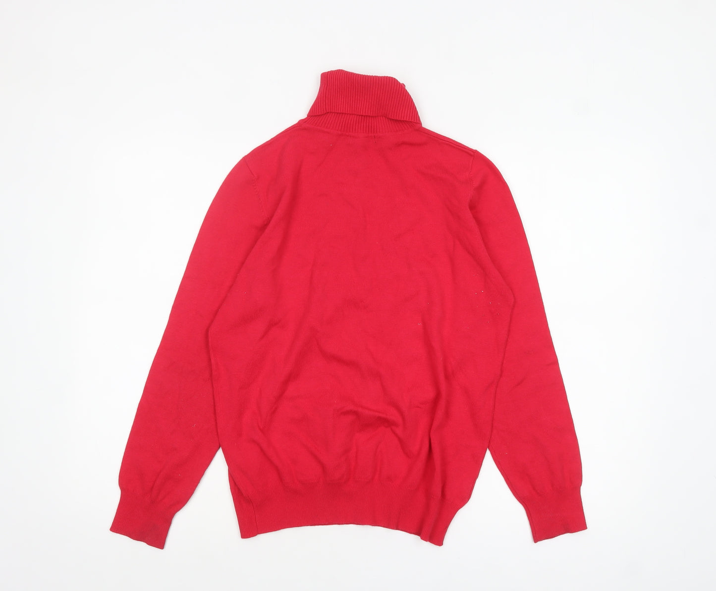 Papaya Women Red Roll Neck Long Sleeve Jumper Size 16