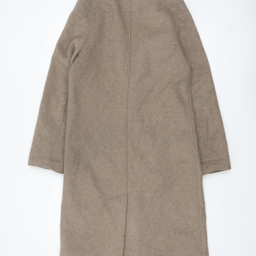 Abercrombie & Fitch Womens Beige Wool Long Overcoat XS