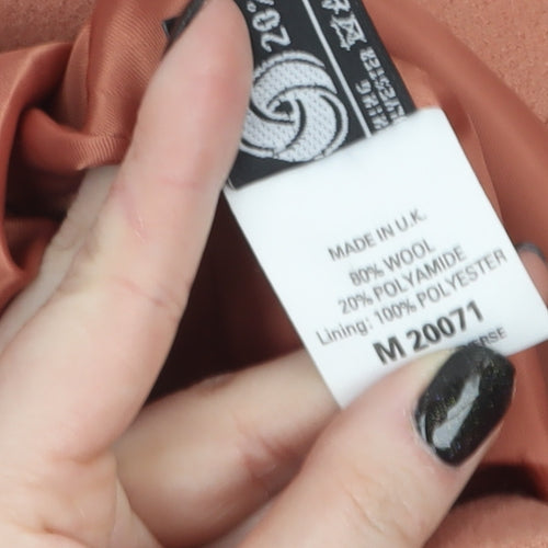 Next Womens Beige Wool Blend Blazer UK 14 Single-Breasted Jacket