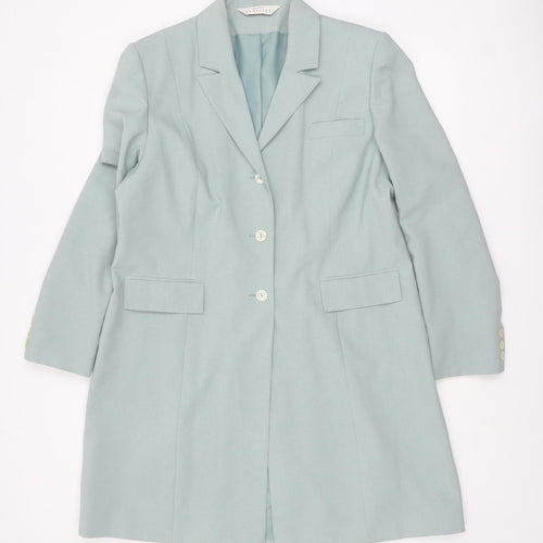Modern Classics Women’s Green Long Buttoned Overcoat Size 18