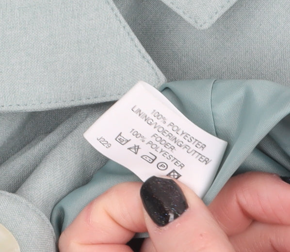 Modern Classics Women’s Green Long Buttoned Overcoat Size 18