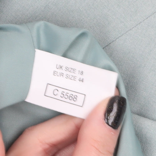 Modern Classics Women’s Green Long Buttoned Overcoat Size 18
