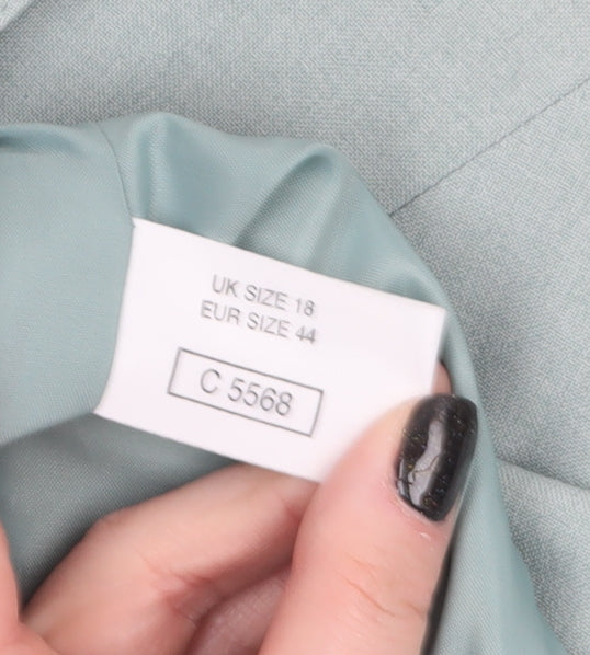 Modern Classics Women’s Green Long Buttoned Overcoat Size 18