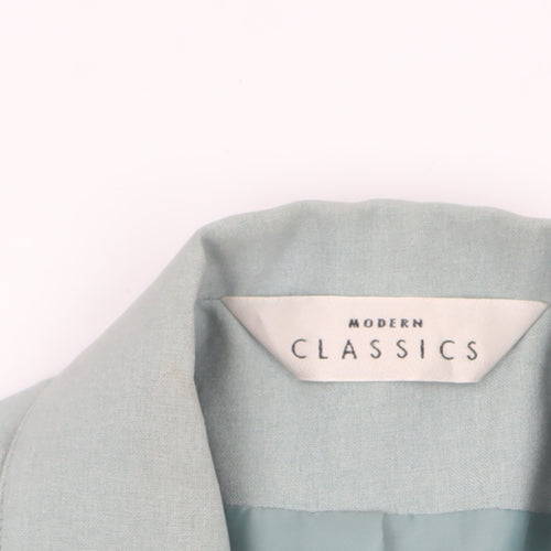 Modern Classics Women’s Green Long Buttoned Overcoat Size 18