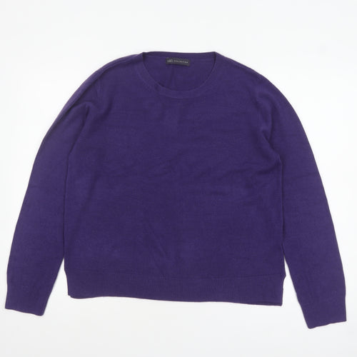 Marks and Spencer Women’s Purple Acrylic Crew Neck Jumper Size 16