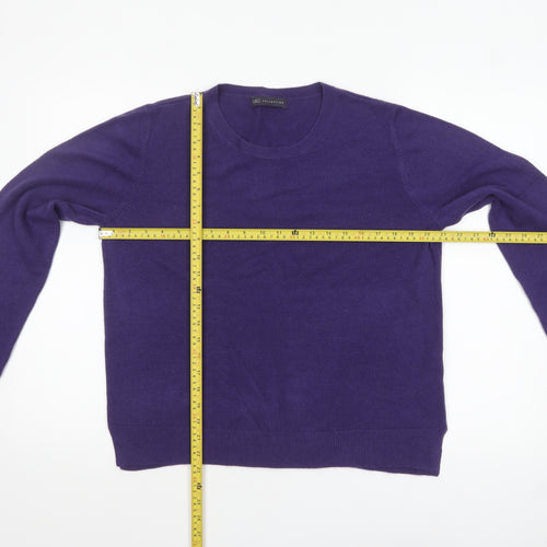 Marks and Spencer Women’s Purple Acrylic Crew Neck Jumper Size 16