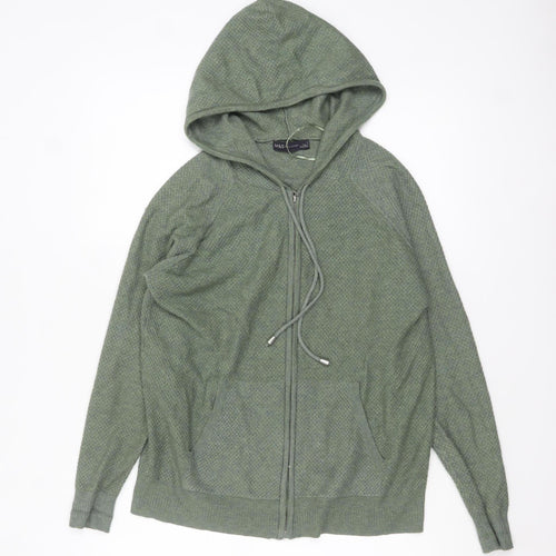 Marks and Spencer Women’s Green Hooded Full Zip Knit Jumper S