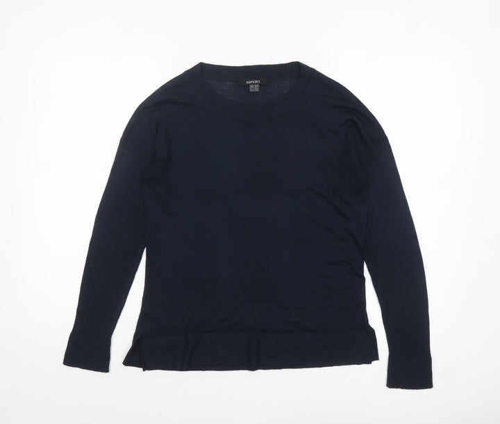 Esmara Women Blue Crew Neck Long Sleeve Pullover Jumper Size 10
