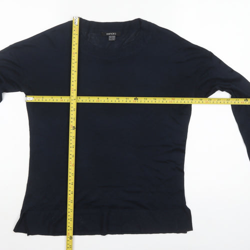 Esmara Women Blue Crew Neck Long Sleeve Pullover Jumper Size 10