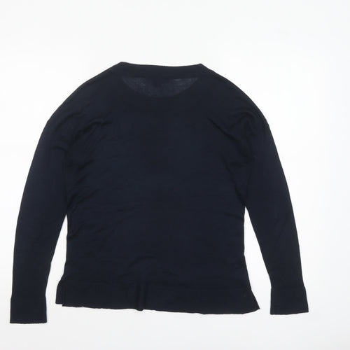 Esmara Women Blue Crew Neck Long Sleeve Pullover Jumper Size 10