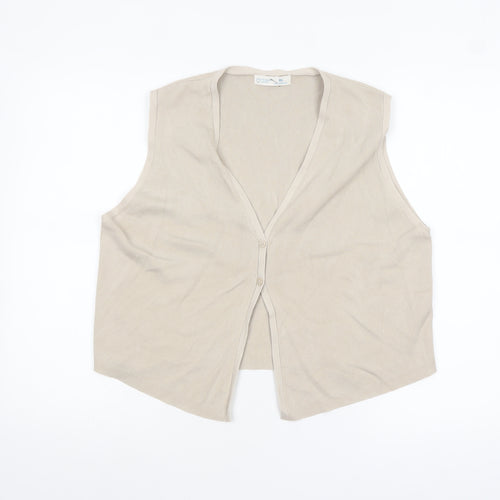Primark Women’s Beige V-Neck Knit Sleeveless Vest XL