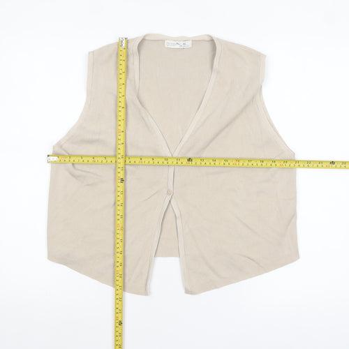 Primark Women’s Beige V-Neck Knit Sleeveless Vest XL